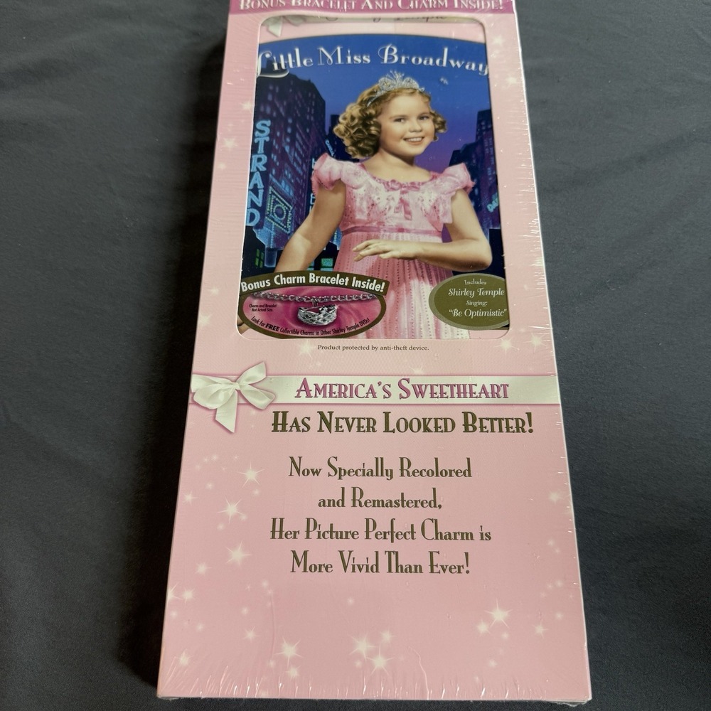 Little Miss Broadway - Shirley Temple DVD With Charm Bracelet‎ SEALED